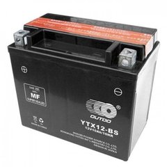 Мото аккумулятор Outdo UTX12-BS (YTX12-BS) MF Super Sealed 10 Аh, (+/-), 150 А, 150x87x130 мм