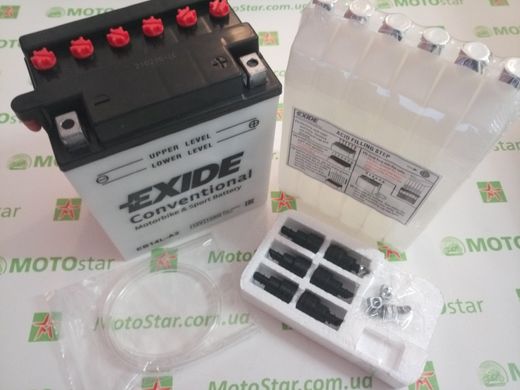 EXIDE EB14L-A2 / YB14L-A2 Мото аккумулятор 14 А/ч, 145 А, (-/+), 134x89x166 мм