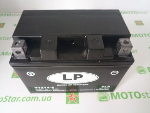 Мотоакумулятор LP SLA MB YTZ14-S SLA-технологія, монтаж в будь-якому положенні-12V, 11,2Ah, д 150, ш 87, В110, вага 3,9 кг (YTZ14s)