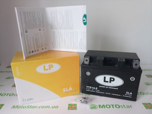 Мотоакумулятор LP SLA MB YTZ14-S SLA-технологія, монтаж в будь-якому положенні-12V, 11,2Ah, д 150, ш 87, В110, вага 3,9 кг (YTZ14s)