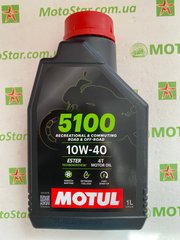 Масло Motul 5100 4T SAE 10W40, 1 литр, (836511, 104066)