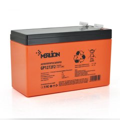 Аккумуляторная батарея MERLION AGM GP1272F2 PREMIUM 12 V 7,2 Ah ( 150 x 65 x 95 (100) ) Orange Q10