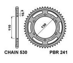 PBR 241 42 C45 - Звезда задняя SUZUKI GSXR 1000 09-16 (JTR479.42)