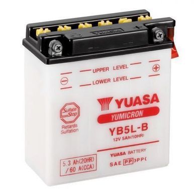 YUASA YB5L-B Акумулятор 5 А/ч, 60 А, (-/+), 120x60x130 мм