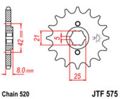 JT JTF575.16 - Зірка передня