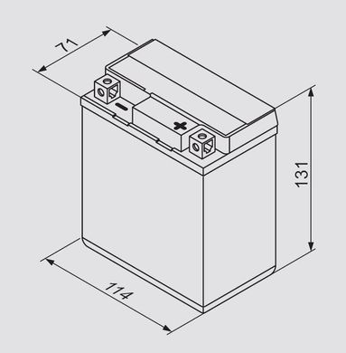 Акумулятор BOSCH 0 986 FA1 010 (YTX7L-BS) AGM 6Ah 100А, Factory Activated, 113х70х130 мм