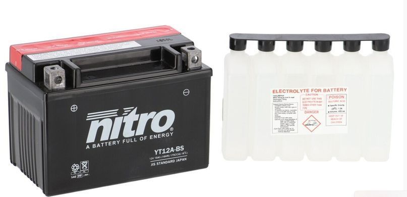 Акумулятор NITRO NT12A-BS AGM Open Battery [10 Ah], CCA 175 (A) (YT12A-BS)