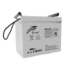 Акумуляторна батарея AGM RITAR RA12-60, Gray Case, 12V 60.0Ah (260 x 169 x 211 (218)) Q1