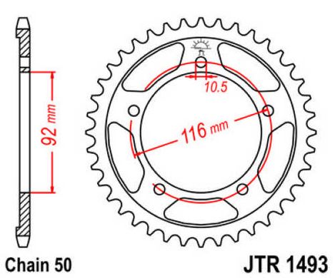 JT JTR1493.41 - Звезда задняя