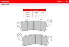 FE FDB2098ST - Тормозные колодки HONDA CBR, GL, NT, ST, VFR, VTX, XL 650-1800 1996-2012