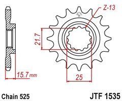 JTF1535,15 Звезда передняя KAWASAKI ZX-6R, ZZR 600/636 1998-2008