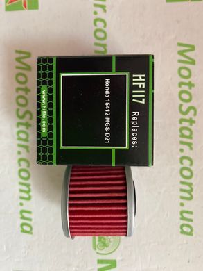 HIFLO HF117 - Фильтр масляный (Honda 15412-MGS-D21) kovi ADT 300