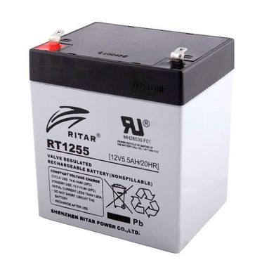 Акумуляторна батарея AGM RITAR RT1255, Gray Case, 12V 5.5Ah (90 х 70 х 101 (107)) Q10