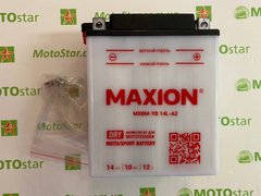 Акумулятор для мототехніки MAXION MXBYBM-YB14L-A2 12V, 14Ah, 185 А, 134x89x166 мм