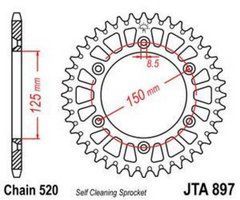 JT JTA897.40BLK - Зірка задня легкосплавна KTM SX/EXC/LC4 (91-21)