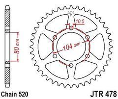 Зірка задня JT JTR478.46 (PBR 478 46 C45, SUN1-3356-46)