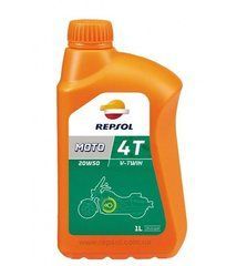 Масло моторное 4Т Repsol MOTO V-TWIN 4T 20W50, 1л (RP168Q51)