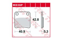 LUCAS MCB832P - Комплект тормозных колодок TRW  аналог 06436-MEH-006, 06436-MCT-016, 06436-MCT-006, 06436MEH006, 06436MCT016, 06436MCT006