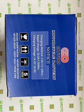 Акумулятор Outdo Y60-N30-B +/-, 12V 30Ah, кислотний 187x130x170 мм