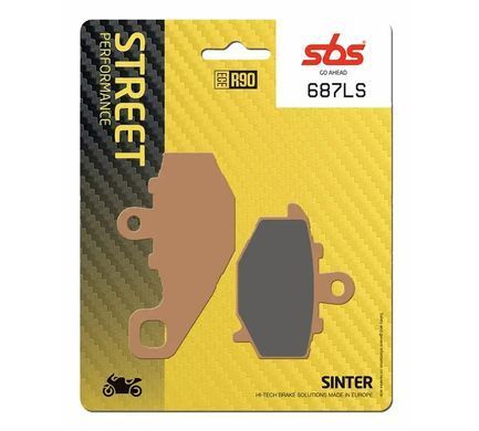 Тормозные колодки SBS 687LS (MCB662SH) синтетика - дорожные KAWASAKI ER-6F, ER-6N, GPZ, KLE, Z, ZR, ZRX, ZX, ZX-10R, ZX-6R, ZX-6RR, ZX-9R, ZZ30