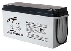 Аккумуляторная батарея AGM RITAR DC12-150, Gray Case, 12V 150Ah (495*185*280) ,Q1