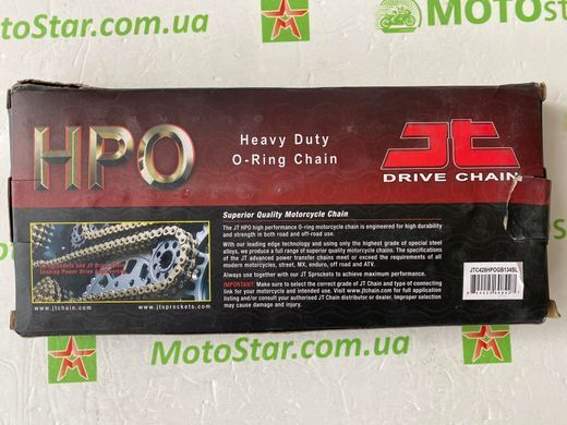 Приводная цепь 428 HPO Gold & Black JT JTC428HPOGB134SL