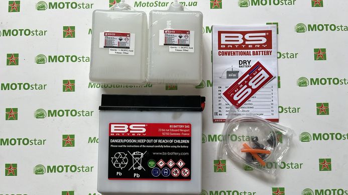 Аккумулятор BS BB16B-A1 (YB16B-A1) 12V, 16Аh, 207 А, (+/-), 160x90x161 мм