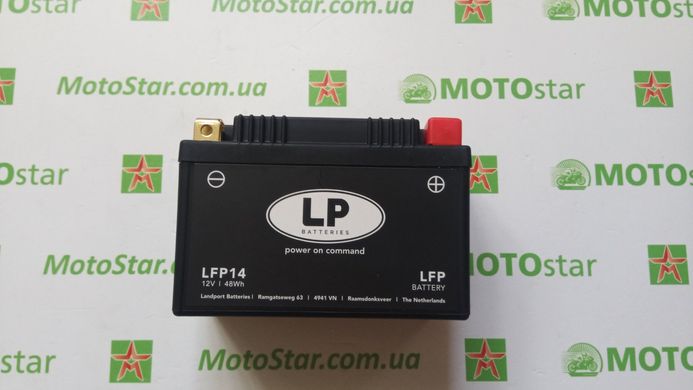 Мотоакумулятор LP Lithium ML LFP14 12V, CCA:240, д:134, ш:65, в:92, вес:0,8Kg