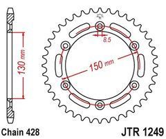 JTR1249,51 Звезда задняя HONDA XLR 125 1998-2002