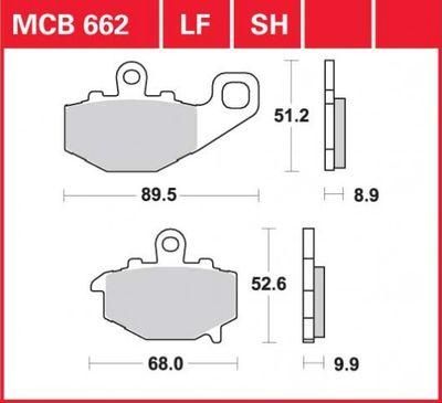 LUCAS MCB662 - Тормозные колодки