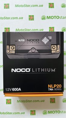 Акумулятор літієвий NOCO NLP20 12В, 7Агод. 89.6 Вт год. 600А R+, Powersports 175x87x130мм (YTX20L-BS, YTX20HL-BS)