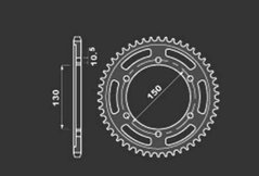 PBR 300 47 C45  - Звезда задняя HONDA XL 600V (87-99) (JTR300.47)