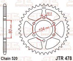 JT JTR478.43 KAWASAKI EN, ER-6F, ER-6N, EX, KLE, Z, ZR, ZX-6R, ZX-6RR, ZXR 400-800 1988-2020