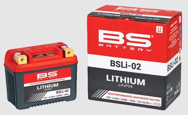 Акумулятор BSLI-02 140A,25,6WH,2AH 107X56X85 мм LIFEPO4 9821005900 -/+