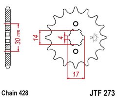 JTF273,15 Звезда передняя
