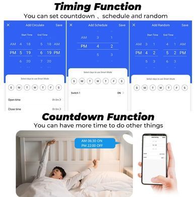Умная розетка WiFi Tuya Smart Home c ваттметром таймером питания 220V 20А