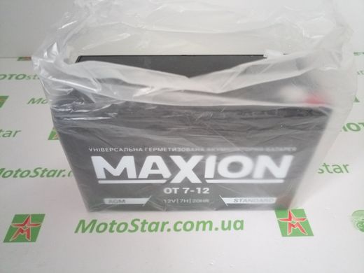 Промисловий акумулятор MAXION ot 7-12 AGM 12V 7Ah L+ (левый +) 12-7
