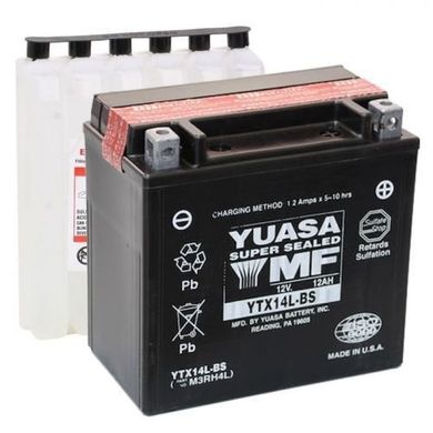 YUASA YTX14L-BS Акумулятор 12 А/ч, 200 А, (-/+), 150х87х145 мм