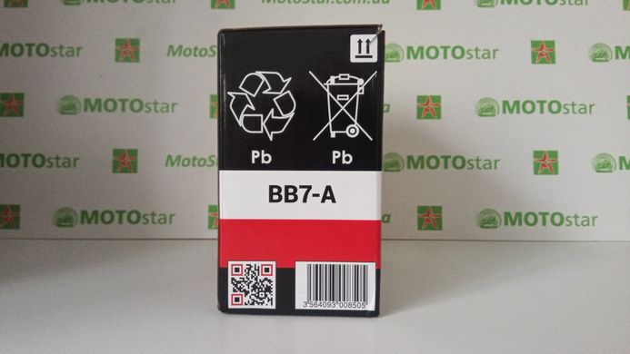 Аккумулятор  BS BATTERY BB7-A 12V, 8Ah, 120 А, (+/-), 135X75X133 мм, (12N7-4B, 12N7-4B)