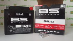 Мото аккумулятор BS battery BB7L-B2 8 А/ч, 100 А, (-/+), 135х75х133 мм (12N7-3B, YB7L-B, YB7-B2)