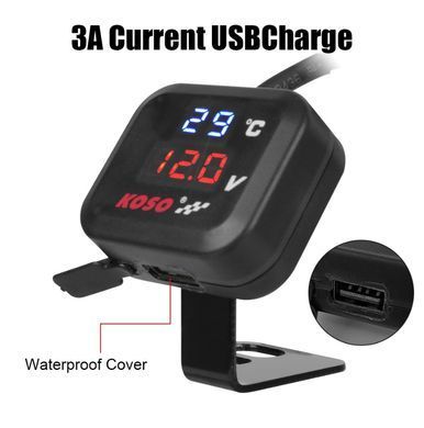 Koso указатель температуры вольтметр + usb выход BA024R11
