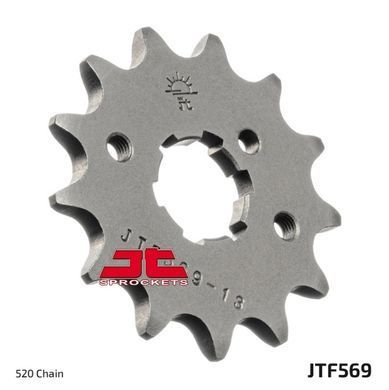 JT JTF569.14 - Зірка передня KAWASAKI KDX, KL, KLX, KV, KX, KXF, KZ, Z; YAMAHA DT, IT, RD, RZ, SR, TT, TY, WR, XT, XV, YFA, YFM, YFZ, YTZ, YZ 125-500 1975-2020