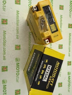 Аккумулятор MOTOBATT MTX5AL GEL 12V 5Аh 119.5X60X131, -/+, 85 А, вес 2,1кг (YB5L-B,12N5-3B)
