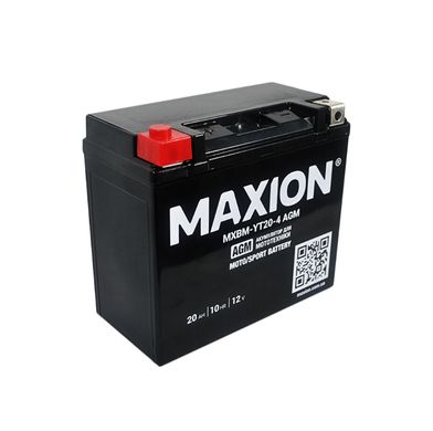 Maxion MXBM-YT20-4 AGM 12V, 20 A/ч, 290 A, (+/-), 175x87x155 мм (YTX20-BS, YTX20H-BS)