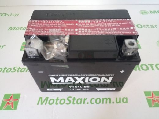 YTX4L-BS MAXION Мото аккумулятор, 12V, 3Ah,  50A, 113x70x85 мм