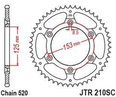 JT JTR210.48SC BETAMOTOR RR; HONDA CR, CRF, CRM, XR 125-650 1983-2021