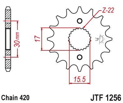 JTF1256,13 Передня зірочка HONDA CR, CRF, XR 50-85 2000-2016