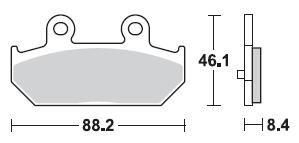 BR 896CM33 - Гальмівні колодки скутерного
