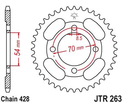 JTR263,42 Задня зірочка