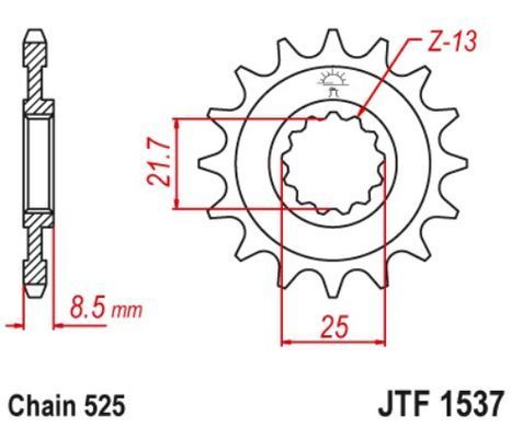 JT JTF1537.15RB с демфером KAWASAKI Z 1000 '07-'16